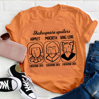 Funny Literature Spoilers Teacher T-Shirt