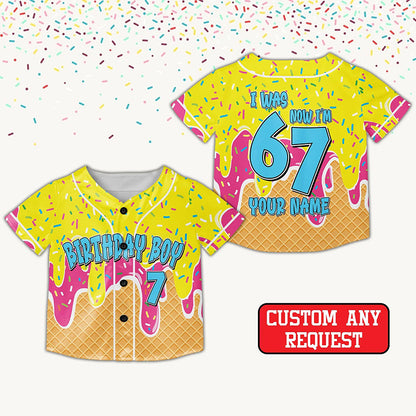 Dripping Six Seven Birthday Class Baseball Jersey