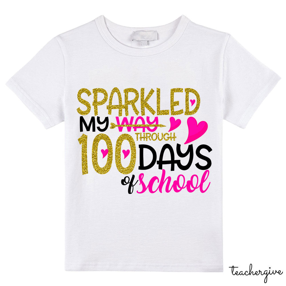 Sparkled My Way Through 100 Days Of School Class T-Shirt