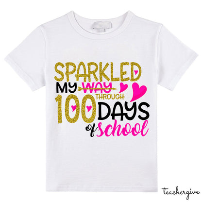 Sparkled My Way Through 100 Days Of School Class T-Shirt