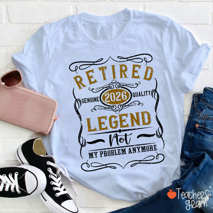 Personalized Legend Retired Teacher T-Shirt