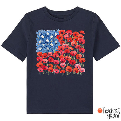 Floral USA Flag 250th Anniversary Class T-Shirt