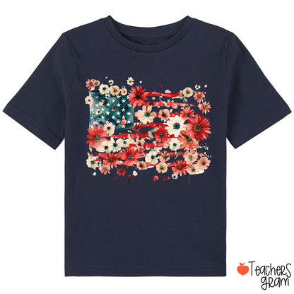 American Flag Floral Class T-Shirt