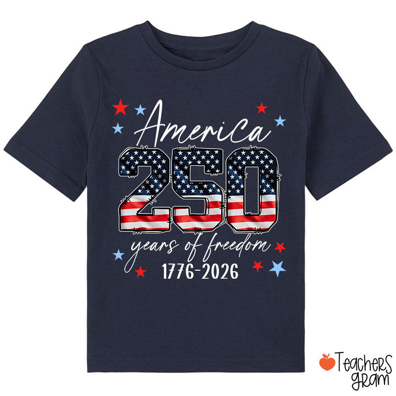 USA 250 Years Of Freedom 1776-2026 Class T-Shirt