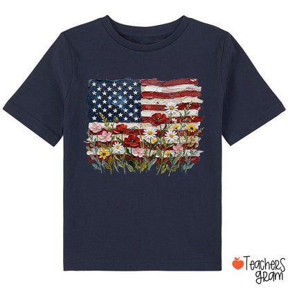 American Flag Floral Class T-Shirt