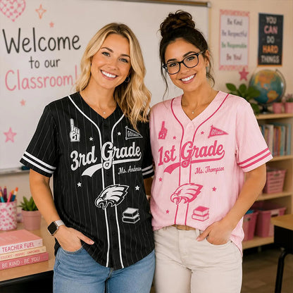 Personalized Grade Mascot Name Number Graphic Baseball Jersey