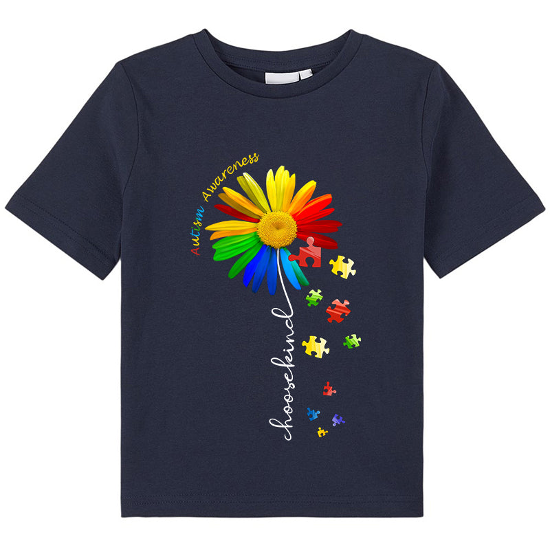 Autism Awareness Choose Kind Colorful Daisy Class T-Shirt