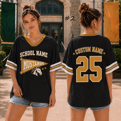 Personalized Mascot Sport School Name Name Number Two Sided Mesh Jersey