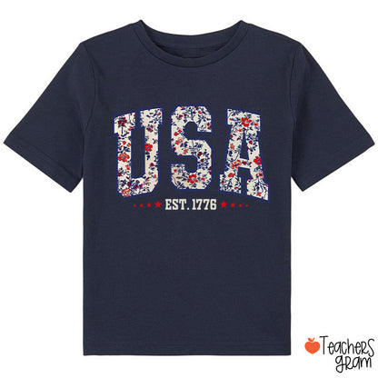 Retro Floral USA Class T-Shirt