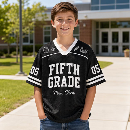 Personalized Grade Name And Number Teacher Mesh Jersey