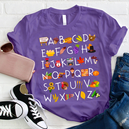 Thanksgiving Alphabet Teacher T-Shirt