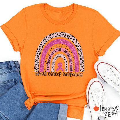 In October We Wear Pink Breast Cancer Awareness Teacher T-Shirt