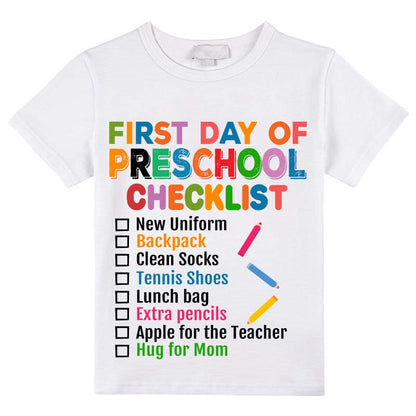 Personalized Grade First Day Of Middle School Checklist Class T-Shirt