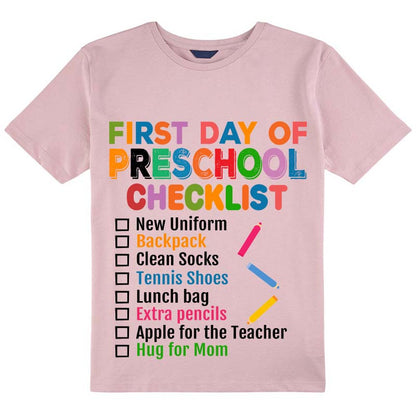 Personalized Grade First Day Of Middle School Checklist Class T-Shirt