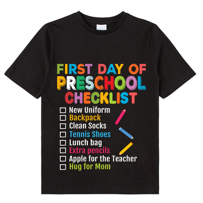 Personalized Grade First Day Of Middle School Checklist Class T-Shirt