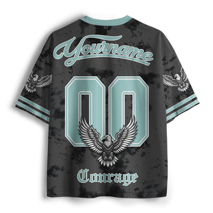 Personalized Name And Number Courage Eagels Teacher Mesh Jersey