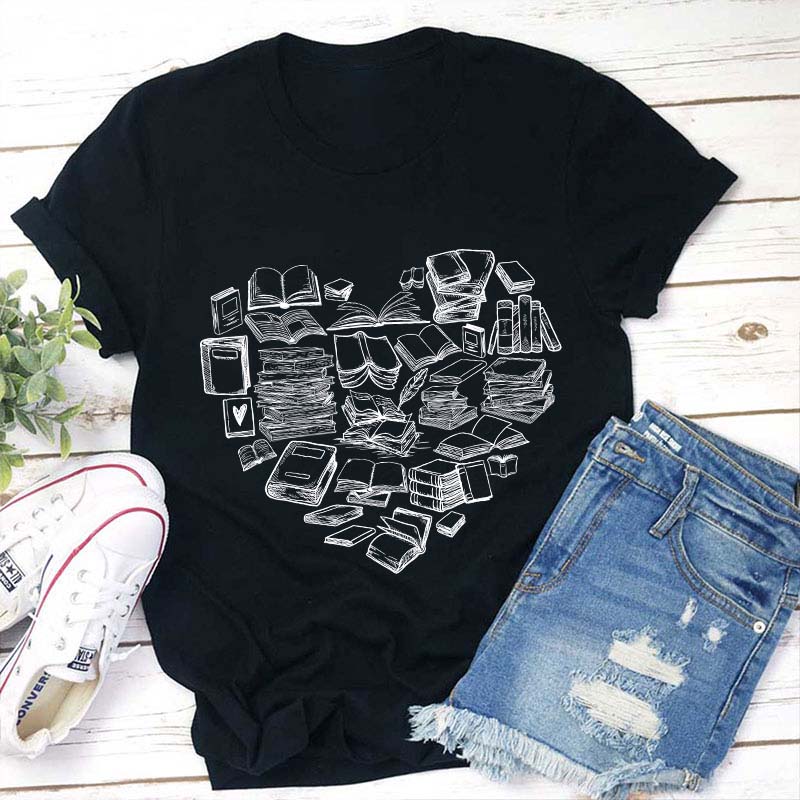 Read Many Books Teacher T-Shirt