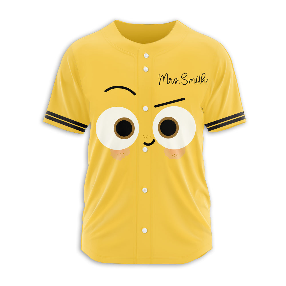 Personalized I Teach Clever Cookies Teacher Baseball Jersey