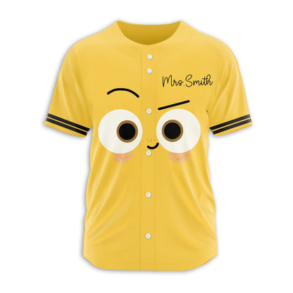 Personalized I Teach Clever Cookies Teacher Baseball Jersey