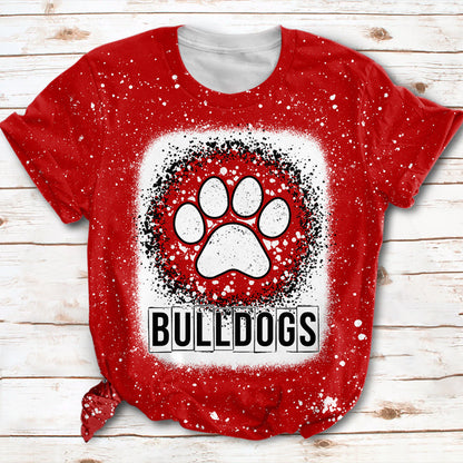 Personalized School Mascot Leopard Paw Teacher Printed Super Soft T-Shirt