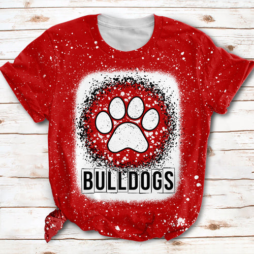 Personalized School Mascot Leopard Paw Teacher Printed Super Soft T-Shirt