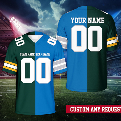 Personalized Name And Number Split Teacher Mesh Jersey