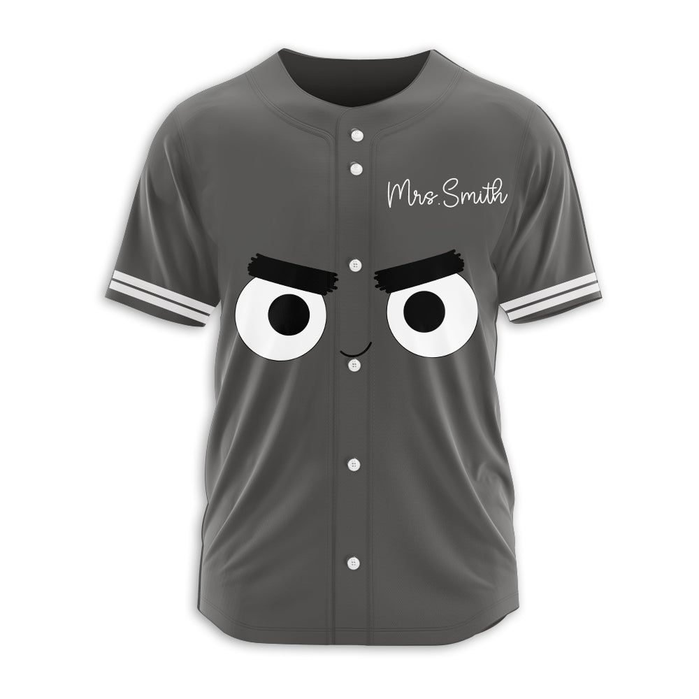 Personalized I Teach Clever Cookies Teacher Baseball Jersey