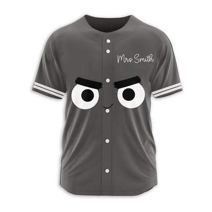 Personalized I Teach Clever Cookies Teacher Baseball Jersey