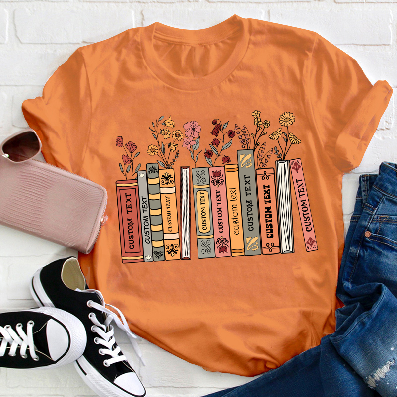 Personalized Favorite Books Teacher T-Shirt