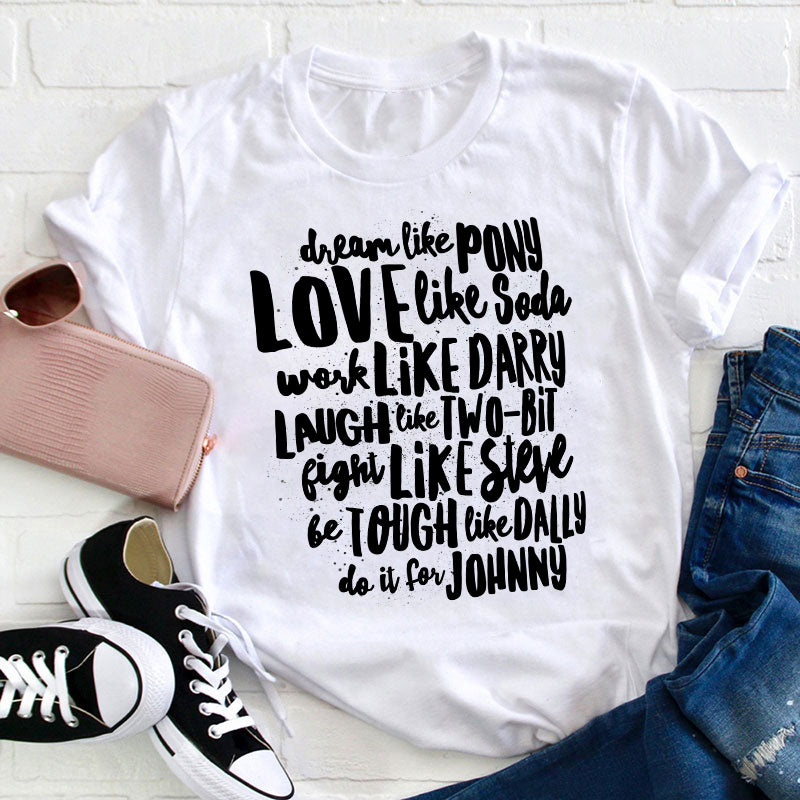 Famous Book Character Names Teacher T-Shirt