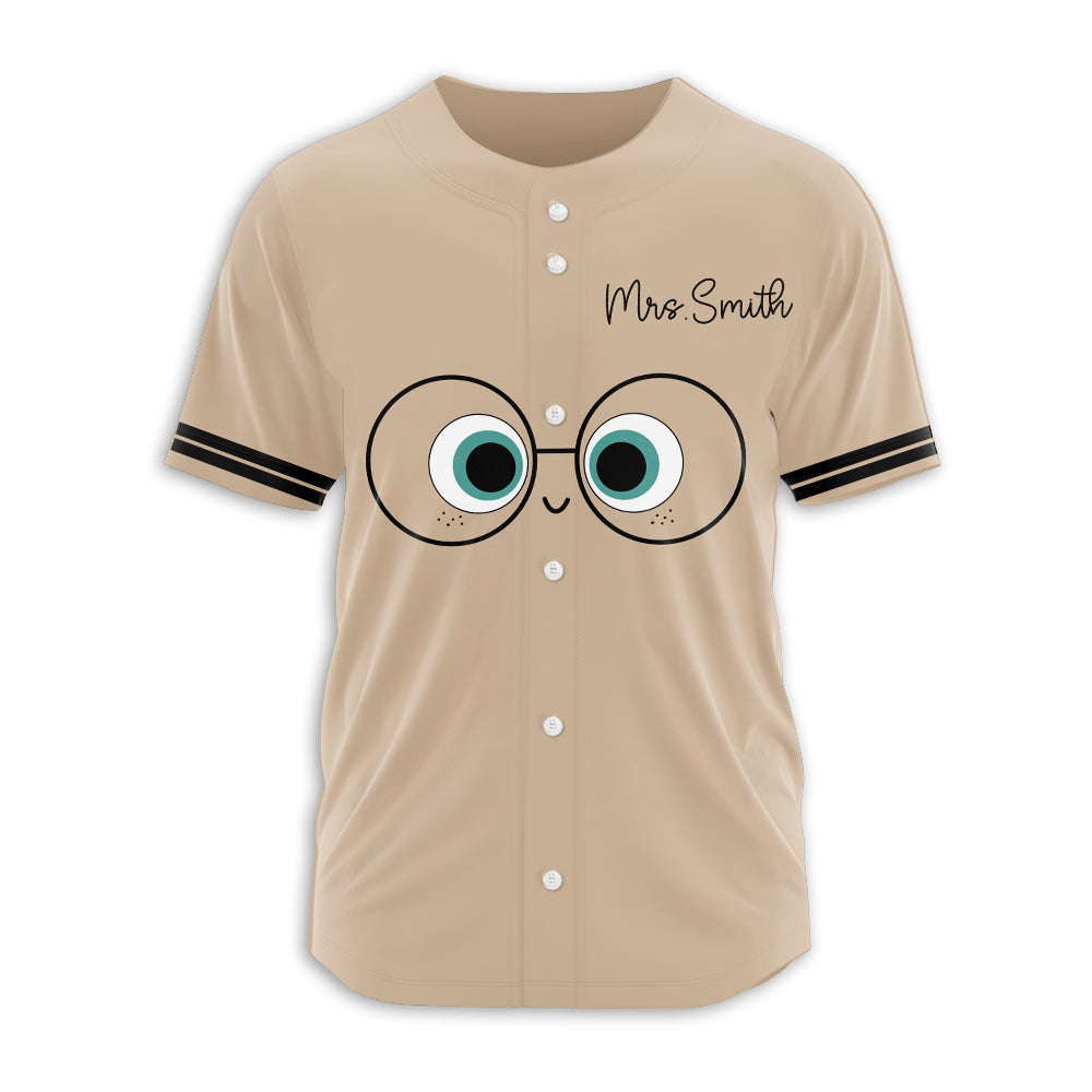Personalized I Teach Clever Cookies Teacher Baseball Jersey