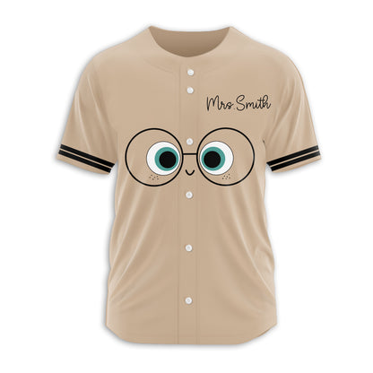 Personalized I Teach Clever Cookies Teacher Baseball Jersey