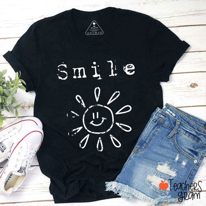 Smile Spreads Energy Like The Sun Teacher T-Shirt