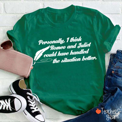 Funny Literature I Think Love Teacher T-Shirt