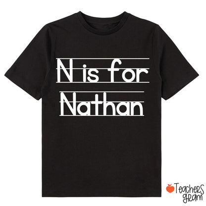Personalized N Is For Nathan Class T-Shirt