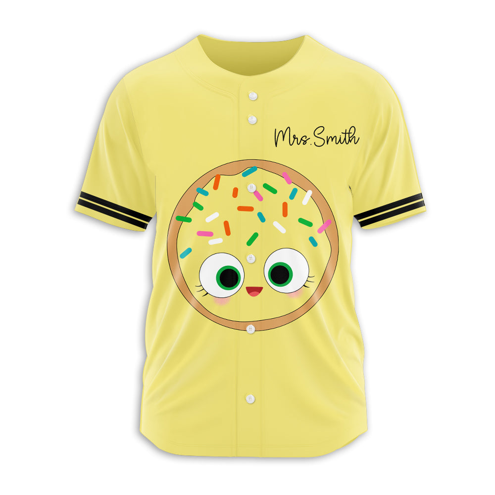 Personalized I Teach Clever Cookies Teacher Baseball Jersey