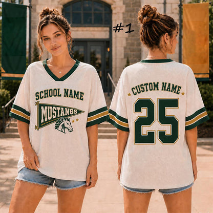 Personalized Mascot Sport School Name Name Number Two Sided Mesh Jersey