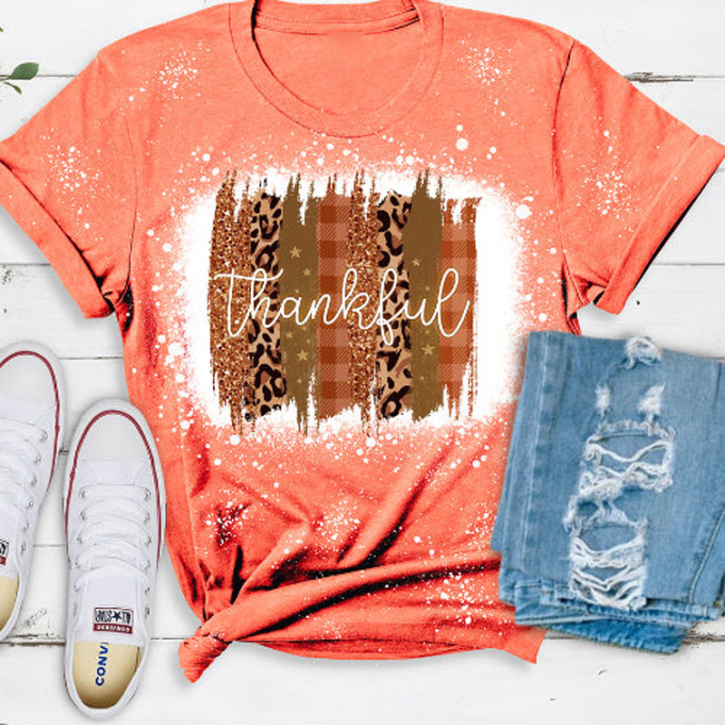 Thankful Autumn Teacher Printed Super Soft T-Shirt