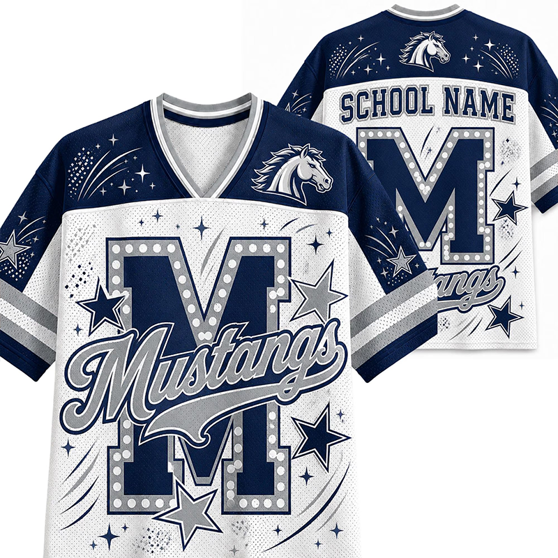 Personalized Mascot Sport Letter Print Teacher Mesh Jersey