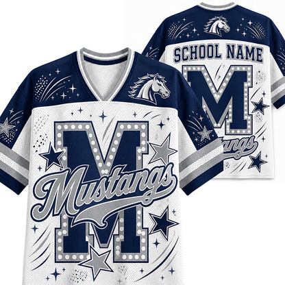 Personalized Mascot Sport Letter Print Teacher Mesh Jersey