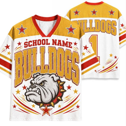 Personalized School Mascot Vintage Star Teacher Mesh Jersey