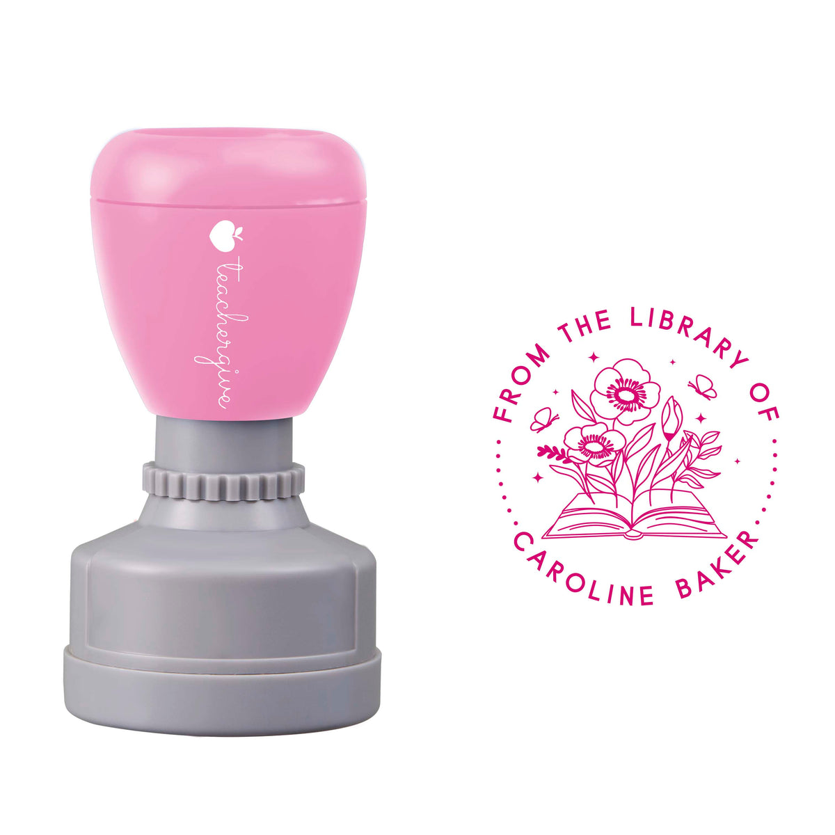 Personalized From The Library Of Teacher Stamp