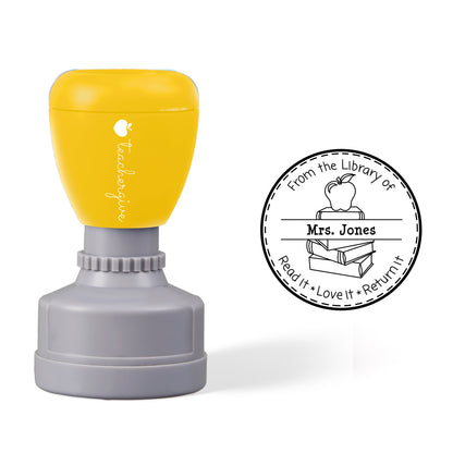 Personalized Name From The Library Of Read Love Return It Teacher Stamp