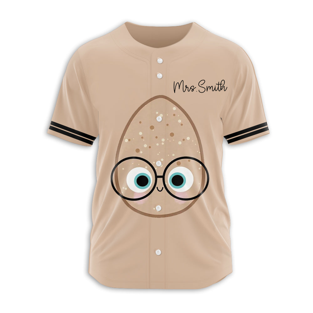 Personalized Name Potatoes Seeds Eggs Teacher Baseball Jersey