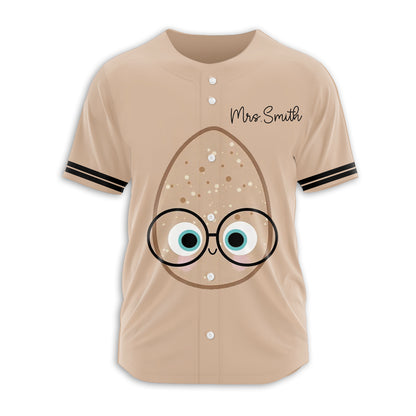 Personalized Name Potatoes Seeds Eggs Teacher Baseball Jersey