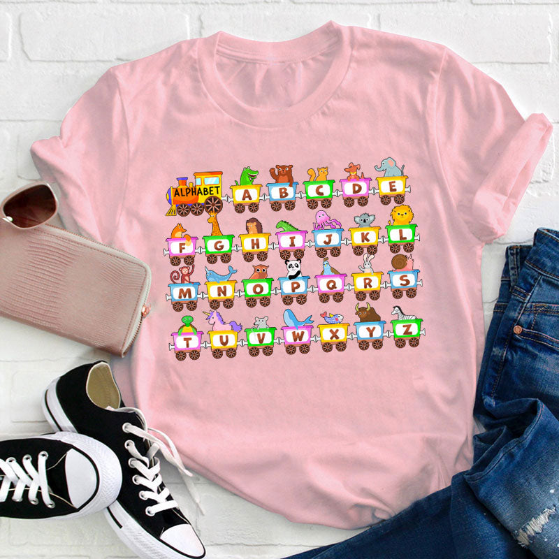 Alphabet Animal Train Teacher T-Shirt