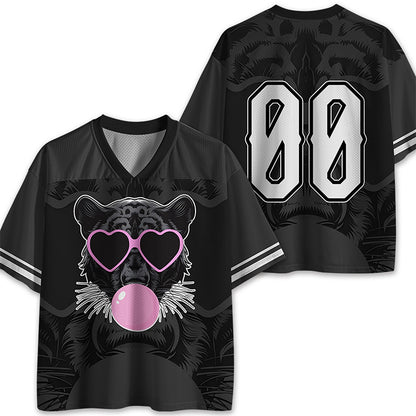 Personalized Mascot Starry Eyes Blowing Bubbles Teacher Mesh Jersey
