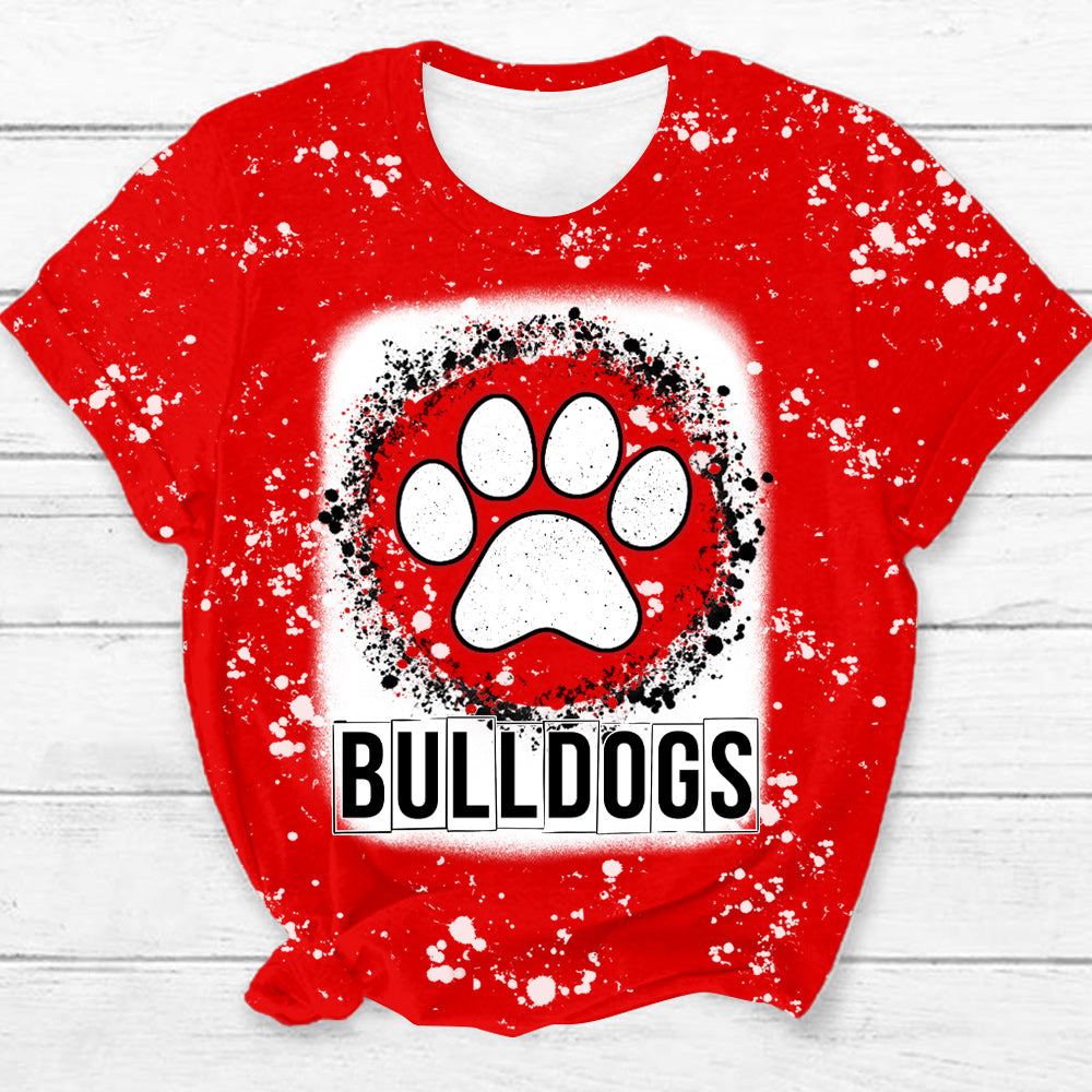Personalized School Mascot Leopard Paw Teacher Printed Super Soft T-Shirt