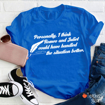 Funny Literature I Think Love Teacher T-Shirt