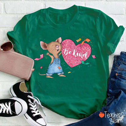 Be Kind Heart Children's Books Valentines Teacher T-Shirt